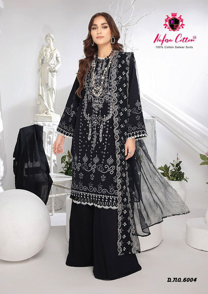 Black And White Vol 6 By Nafisa Karachi Cotton Dress Material Wholesale Price In Surat
